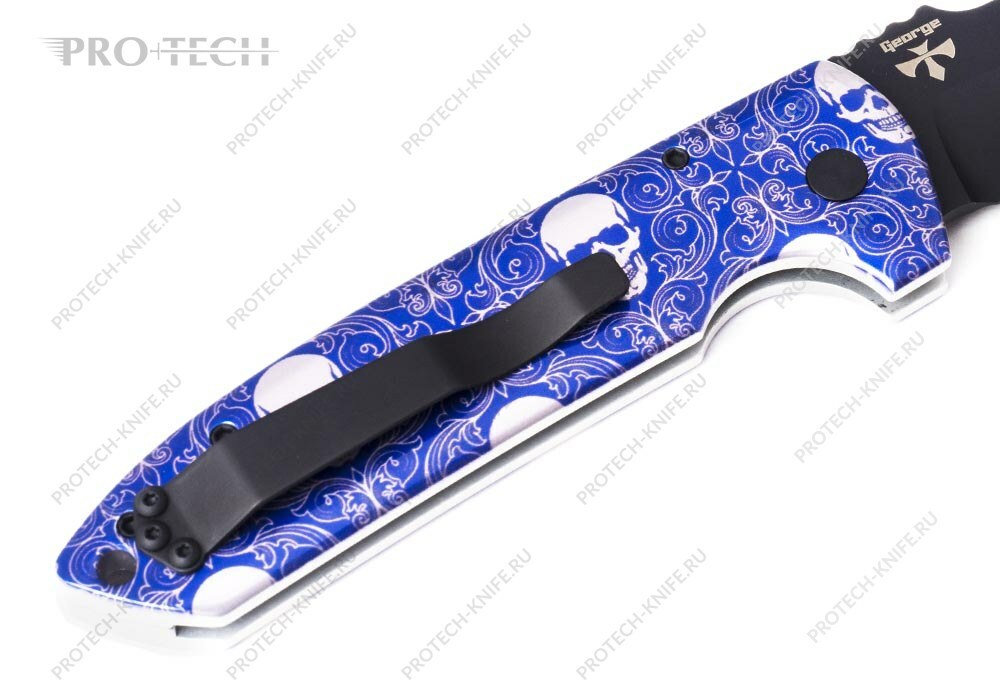 Нож Pro-Tech Rockeye Limited Edition Kellett Skulls - фотография 