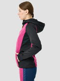 Премиальный костюм для лыж и зимнего бега Nordski Hybrid Hood Black/Fuchsia