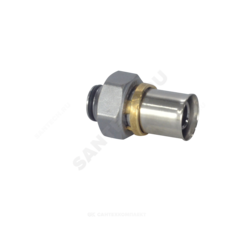 Муфта МП латунь пресс Дн 16х3/4" с накидной гайкой с евроконусом RM179E Giacomini RM179X103