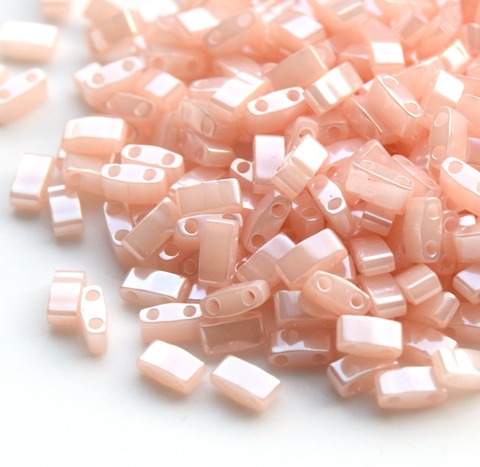 HTL-0519 Бисер Миюки Половинка Тилы Розовый жемчуг /Miyuki Half Tila Ceylon pink pearl