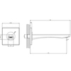 Gessi Rilievo 59100#299 Настенный излив на 1/2”, комбинируемый с удаленным управлением (не входит в комплект)., цвет: nero XL