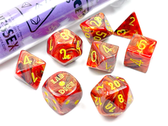 Chessex Dice Set Vortex Lab Underworld/Yellow (7 set)