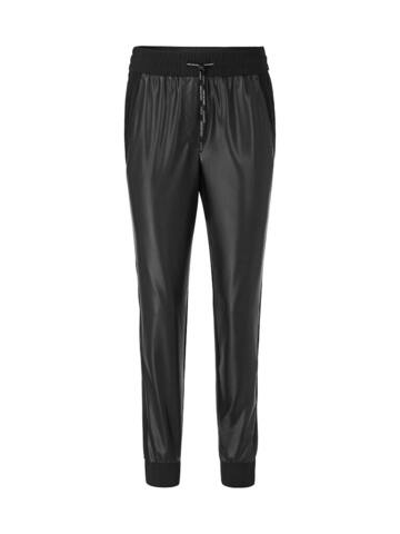 Marc Cain Sports Брюки в спортивном стиле в комбинации эко-кожи и джерси