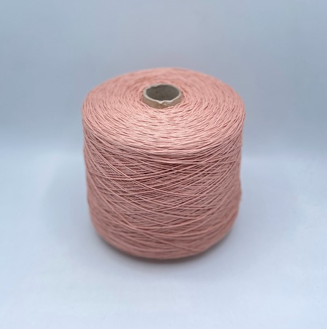 Бобинная пряжа (пр.Италия), art.Cotone, 350м/100 гр. 100%Хлопок, цвет-Персиково-розовый , арт.34741