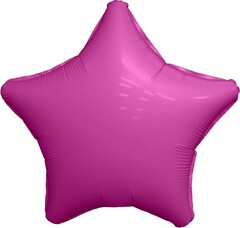 Шар Аг 19''/48 см, Звезда, Сатин, Гранатовый, 1 шт.