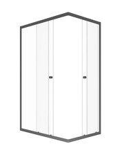 Душевое ограждение Вента-Графит 120х90