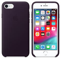Чехол для телефона Apple iPhone 8 Leather Case - Dark Aubergine (MQHD2FE/A)