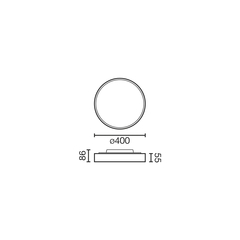 Потолочный светильник DOMIO Ш400 36W белый PRISM 4000K CRI80