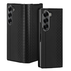 Чехол черного цвета с премиальной искусственной кожи от Dux Ducis для Samsung Galaxy Z Fold 6, серия Bril Series Case