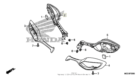 Honda Зеркало VFR 1200 F FD правое 88110-MGE-305ZA аналоги 88110-MGE-003ZA