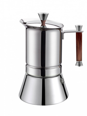Кофеварка гейзерная G.A.T. VIP WOOD 231004 200ml индукция, нерж. Сталь