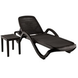 Шезлонг пластиковый Capri Rattan шоколад