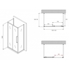 Abber Schwarzer Diamant AG30140BMH-S70BM-S70BM Душевой уголок, 140x70x195, цвет: чёрный