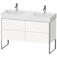 Duravit DuraSquare 23531200141 Раковина подвесная двойная без перелива, выпуск с керам покр, 2 отм. отв под смес, крепеж, 120х47см, покр WonderGliss, цвет белый фото
