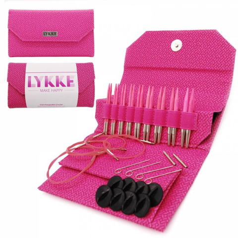 Набор съемных укороченных спиц 7 см 9 пар Blush Fuchsia