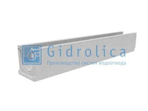Лоток водоотводный бетонный коробчатый KU 100.16,3 (10).18,2(14,2) – Gidrolica (СО‑100 мм)