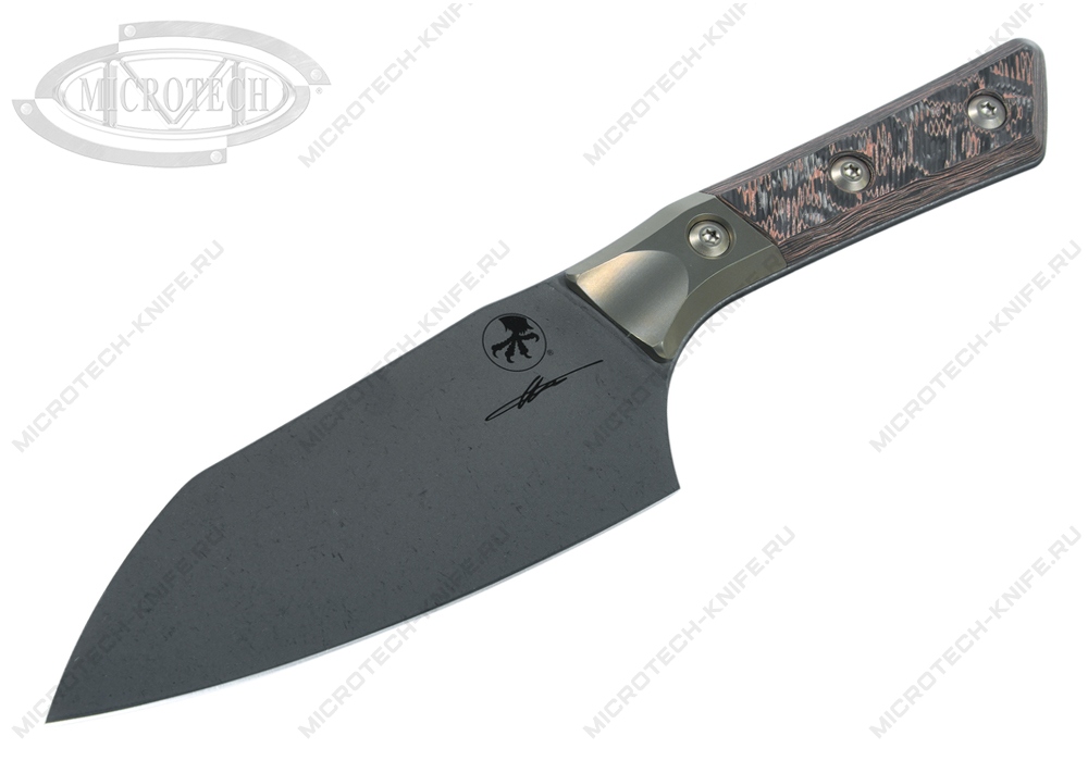 Нож Microtech Kitchen Santoku Bolster DLC 3200B-1DLCLWCFS