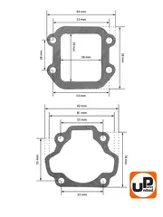 Набор прокладок UNITED PARTS для генератора GG980, DPG1201i (под поршень 47мм)