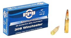 Патрон PPU A-035, 308Win SP т/пули Soft Point 11.7гр.(20/500)