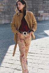 ZARA ДЖИНСЫ Z1975 STRAIGHT С ВЫСОКОЙ ПОСАДКОЙ, С ПРИНТОМ