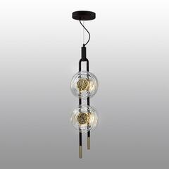 5407/23L MODERN ODL_EX24 101 черный/золотой/металл/стекло Подвес LED 23W 3000K 1940Лм MAGNET