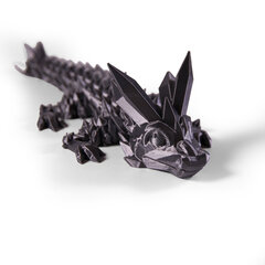 Кристальный малыш дракон игрушка-антистресс, 17 см., 3D печать, серый