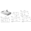 Duravit Vero 454800079 Раковина Умывальник шлифованный без перелива, без отв. под смес., включая крепление, 800x470мм, цвет: Белый