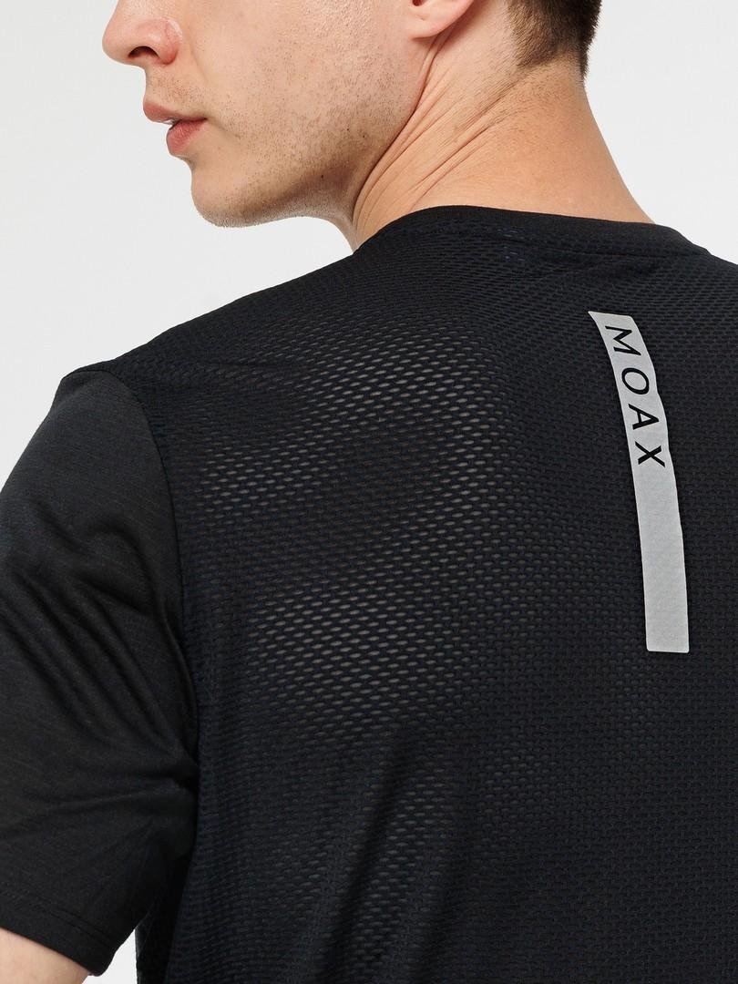 Мужская спортивная футболка Moax Motion Mesh черная - 5