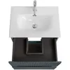 BelBagno UNO-MINI-600-2C-SO-AO База под раковину подвесная с фрезерованными ручками по всей длине фасада с двумя выкатн. ящ., Голубой Мат.,600x395x608