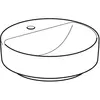 Geberit VariForm 500.770.01.2 Раковина с установкой на столешницу круглой формы, 45см, с отв. под смеситель, без отв. перелива