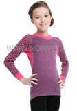 Комплект термобелья из шерсти мериноса Norveg Climate Control Pink-Black детский