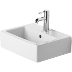 Duravit Vero 704450000 Мебельная раковина для рук, с перел., с 1 отв. под смес., 450x350мм, цвет: Белый фото