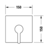 Duravit C.1 C14210009010 Смеситель для душа скрытого монтажа (наружная часть квадрат), цвет: хром