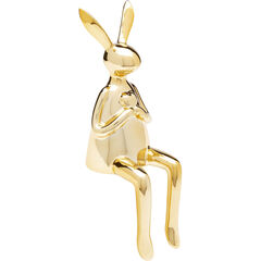 Фигура декоративная Sitting Rabbit Heart «Сидячий кролик с сердцем» 29 см, Золотой