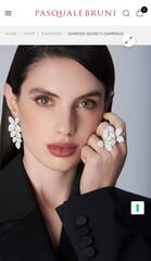 49605- Серьги-трансформеры GIARDINI длинные лепестки из серебра в стиле PASQUALE BRUNI