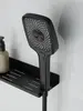 BelBagno UNO-CAB-A-1-90-C-NERO-Bi-TOP-L Душевая кабина с задними стенками, смесителем, верхним и ручным душем, акриловым поддоном и крышей, левосторонняя