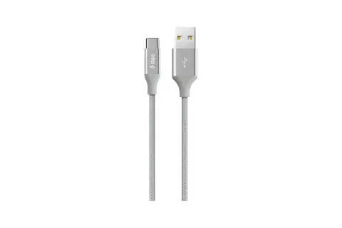 Кабель TTEC AlumiCable USB-C подзарядка и передача данных 2.0, 1,2м, серебристый