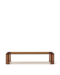 Журнальный столик Adularia из стекла коричневого цвета 140 x 60