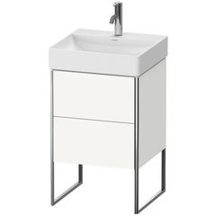 Duravit DuraSquare 23535000401 Раковина подвесная без перелива, выпуск с керам покрытием, 2 отм. отв под смес, 50х47см, покр WonderGliss, цвет белый фото