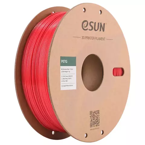 Катушка PETG-пластика ESUN 1.75 мм 1кг., сигнально-красная Fire Engine