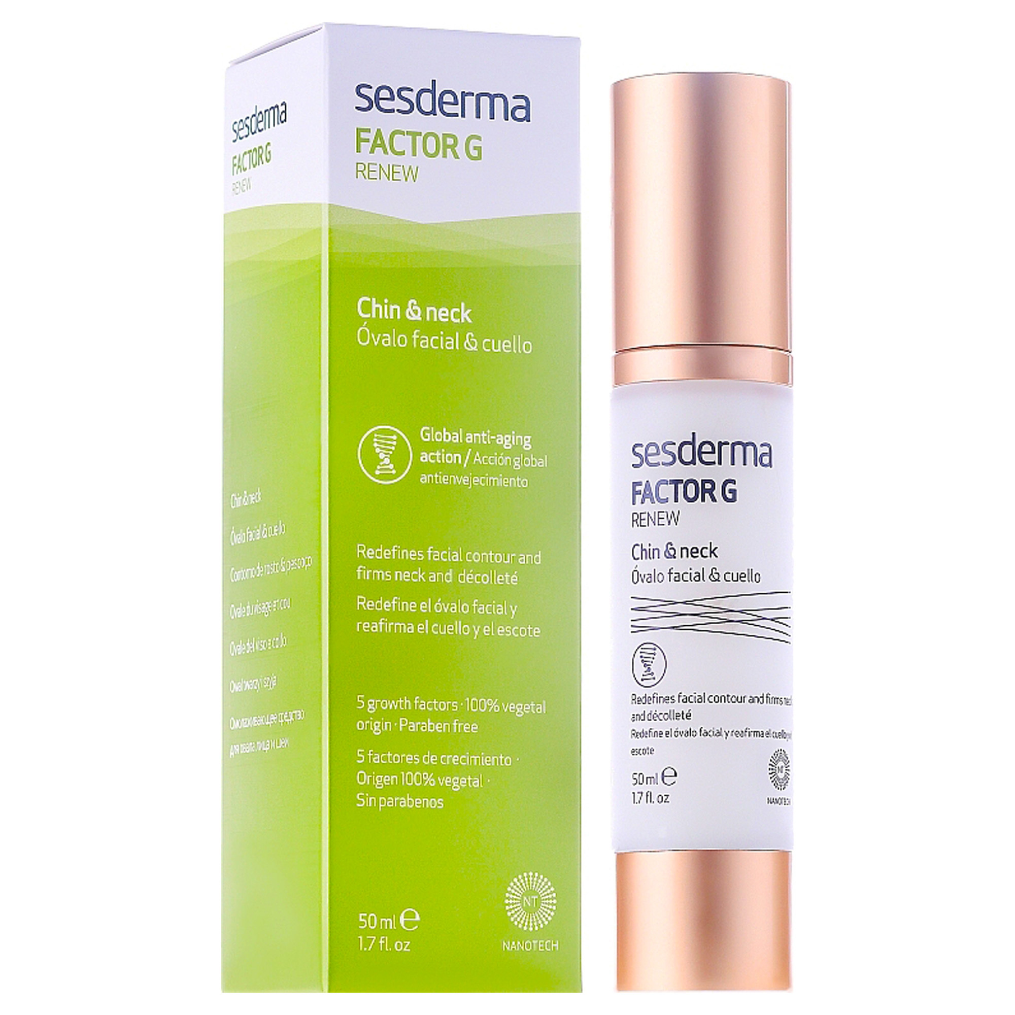 Омолаживающее средство для овала лица и шеи SESDERMA FACTOR G Renew Oval face&neck 50мл