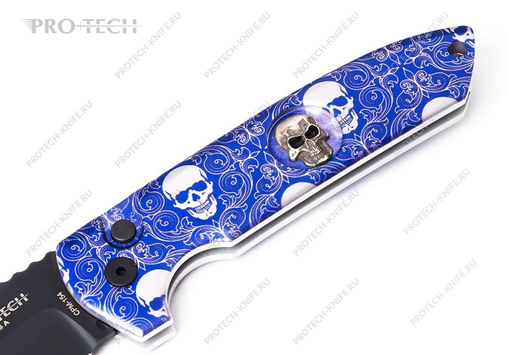 Нож Pro-Tech Rockeye Limited Edition Kellett Skulls - фотография 