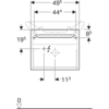 Geberit myDay Y824060000 Тумба под раковину 49.5x41x43см, белый / Высокоглянцевое покрытие