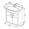 Aquanet Ирис 00182641 Раковина мебельная 60.5x44, цвет: белый
