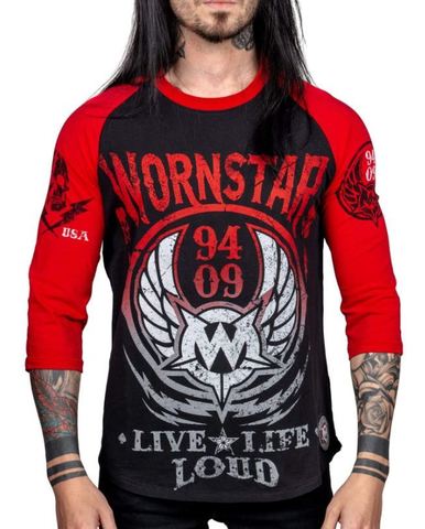 Футболка LIVE LIFE LOUD RAGLAN TEE Wornstar
