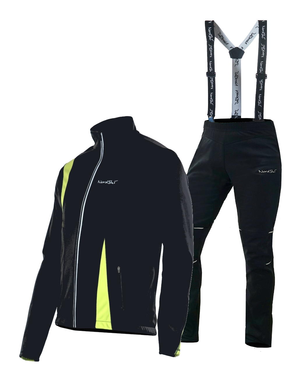 Nordski Active Premium женский лыжный костюм black-lime