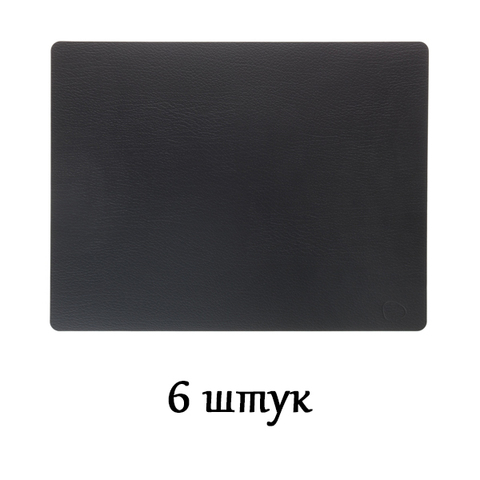 Комплект из 6 подстановочных салфеток 35x45 см LindDNA Bull black 98402