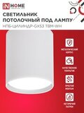 Светильник потолочный НПБ-ЦИЛИНДР-GX53 TBM-WH 80х90мм белый IN HOME 4690612056418 IN HOME — фото 1