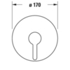 Duravit C.1 C14210010010 Смеситель для душа скрытого монтажа (наружная часть круг), цвет: хром