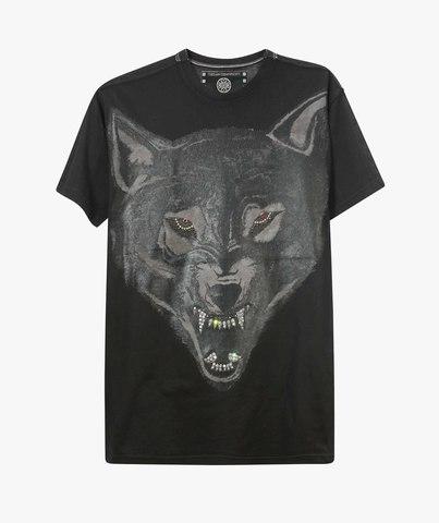 The Saints Sinphony | Футболка мужская WOLF FACE Black TS3375 перед